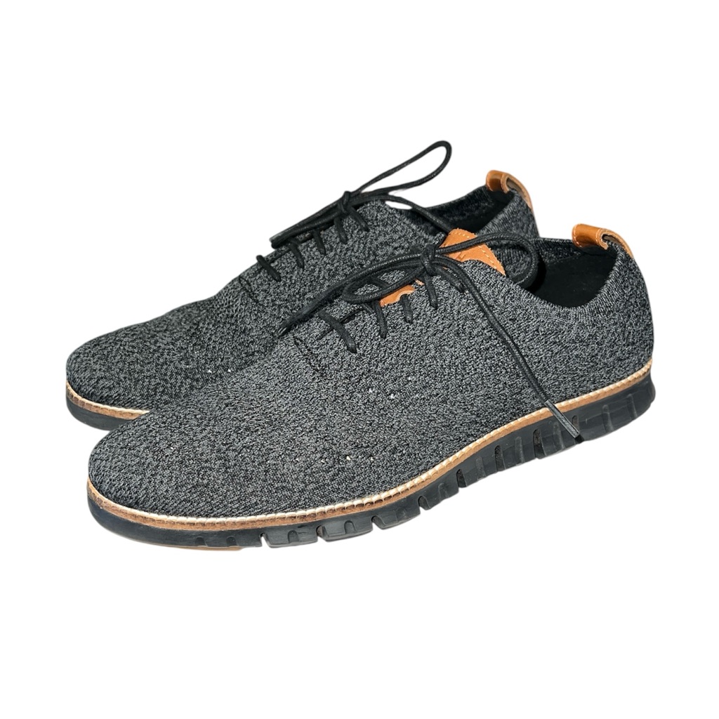 Cole Haan Men’s Zerogrand Stitchlite Wingtip Oxford Black Gray Shoes Size 10